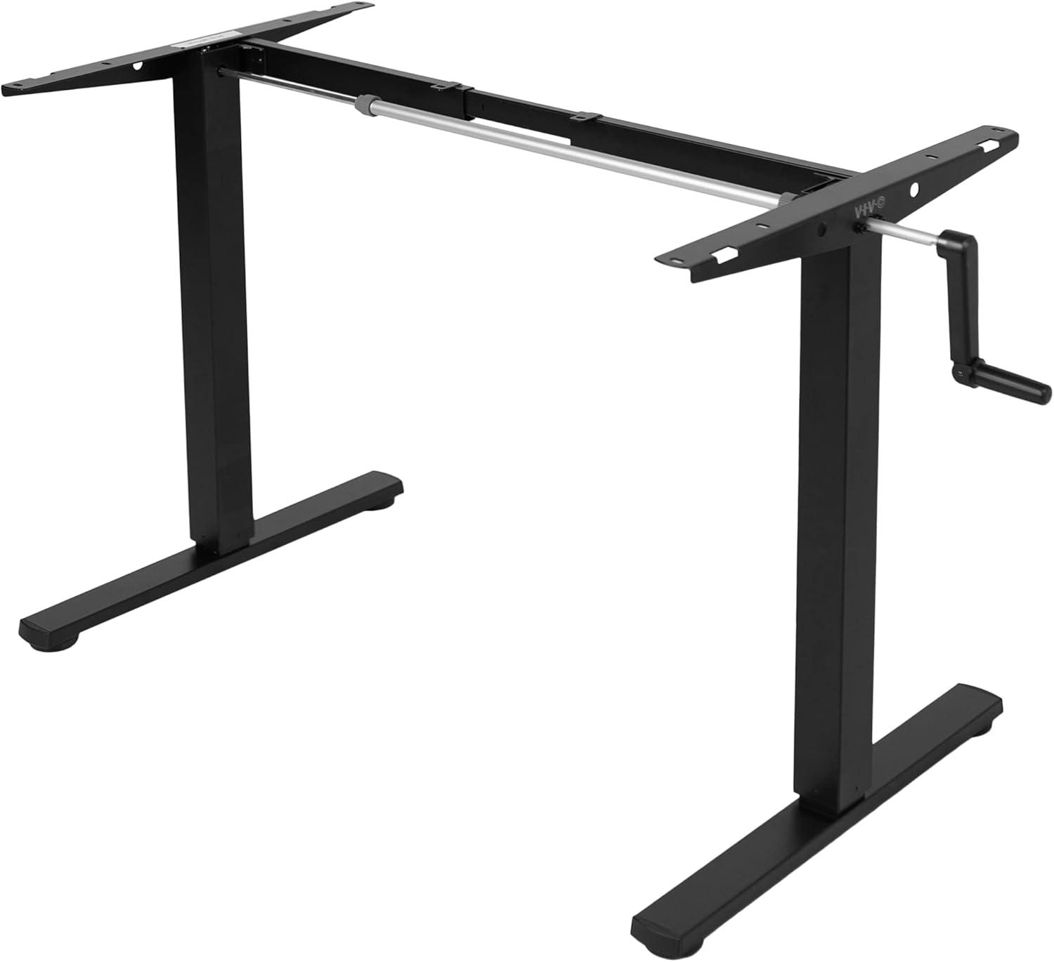 Compact Crank Height Adjustable Desk Frame