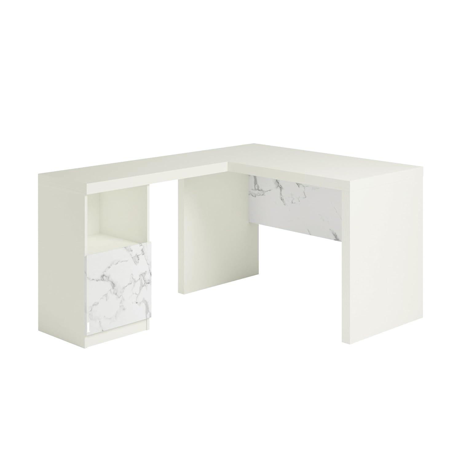 Sauder Hudson Court L Desk Pearl Oak