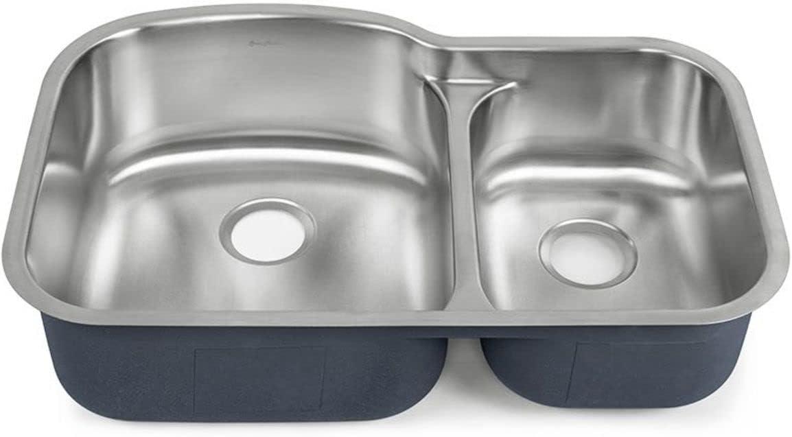 Toulouse 32 x 21 Stainless Steel Dual Basin Undermount Kitchen Sink