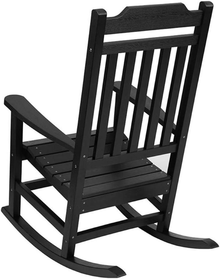 Flash Furniture Winston All-Weather Poly Resin Wood Rocking Chair