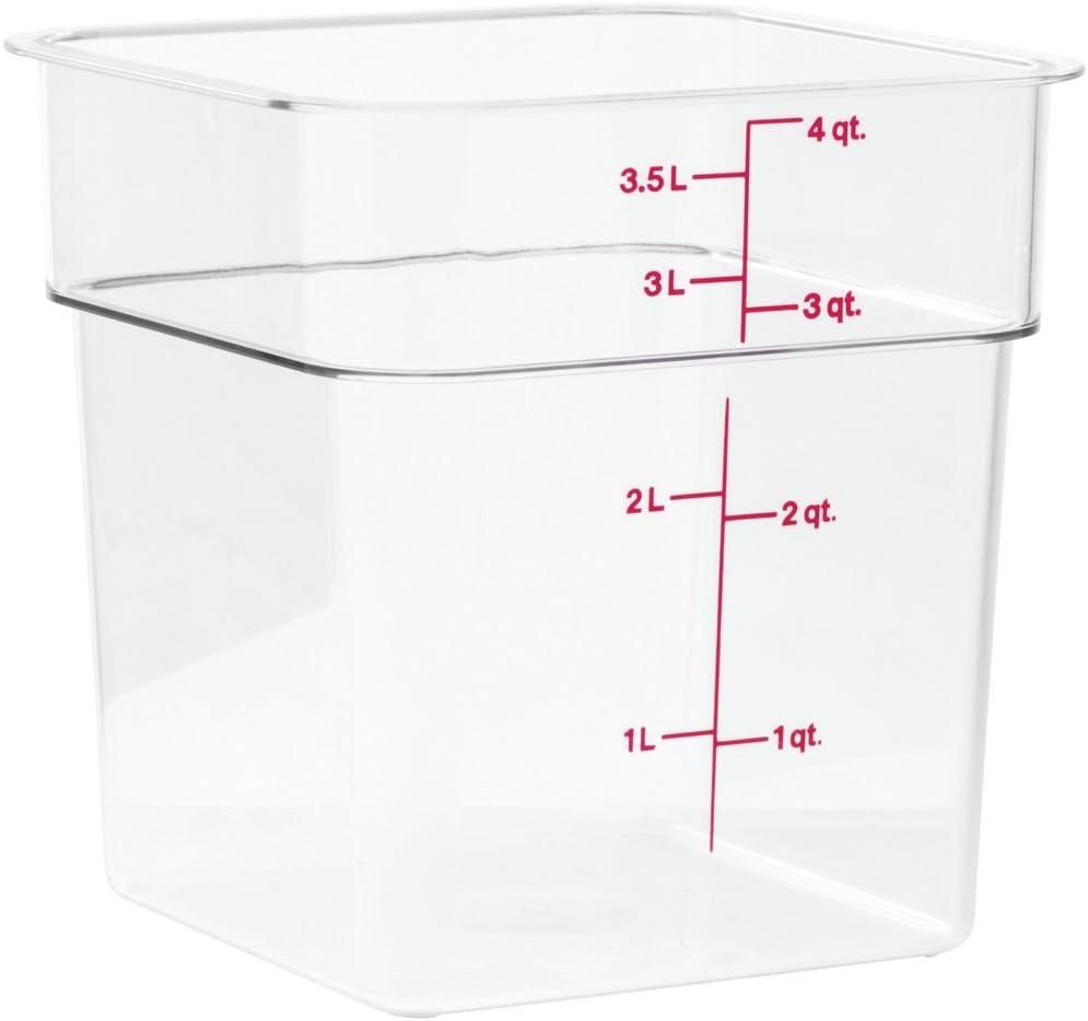 Clear Polycarbonate 4QT Square Food Storage Container