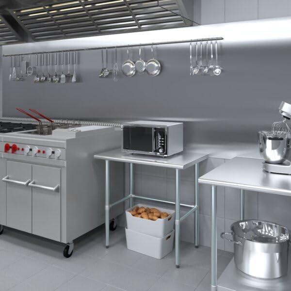 Amgood Stainless Steel Open Base Work Table