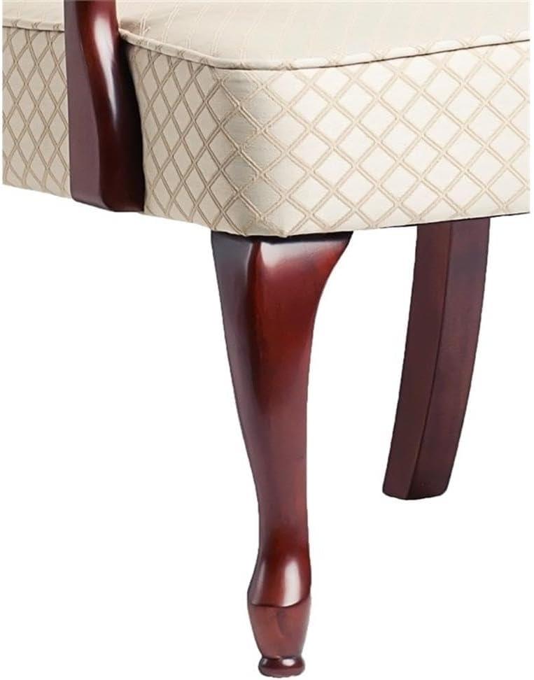 Comfort Pointe Derby Gooseneck Arm Chair Beige: Upholstered Polyester/Cotton, Wood Legs, Foam Fill