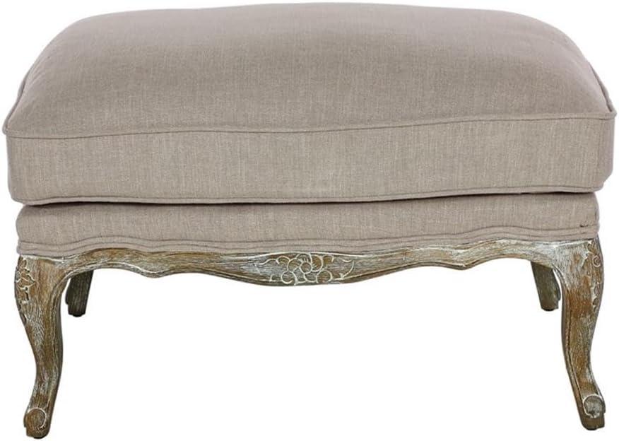 Lexicon Parlier Traditional Wood Accent Ottoman in Natural