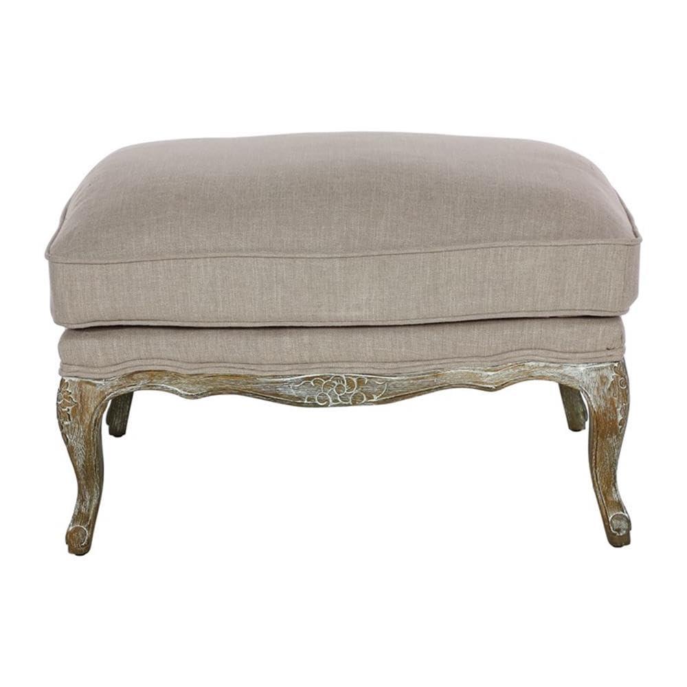 Lexicon Parlier Traditional Wood Accent Ottoman in Natural