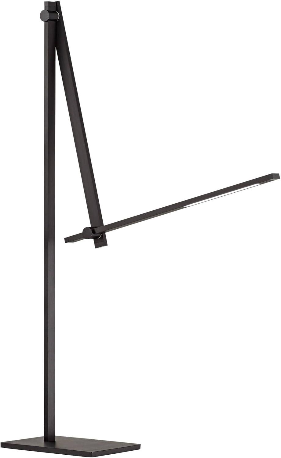 Possini Euro Design Barrett Modern Floor Lamp 53" Tall Anodized Black Metal LED Adjustable Touch On Off for Living Room Reading Bedroom Office House