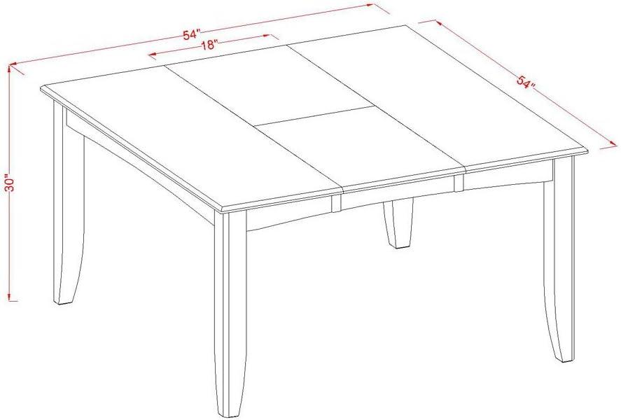 PFNA5-SBR-C 5 Pc Dining room set-Table with Leaf and 4 Dinette Chairs.