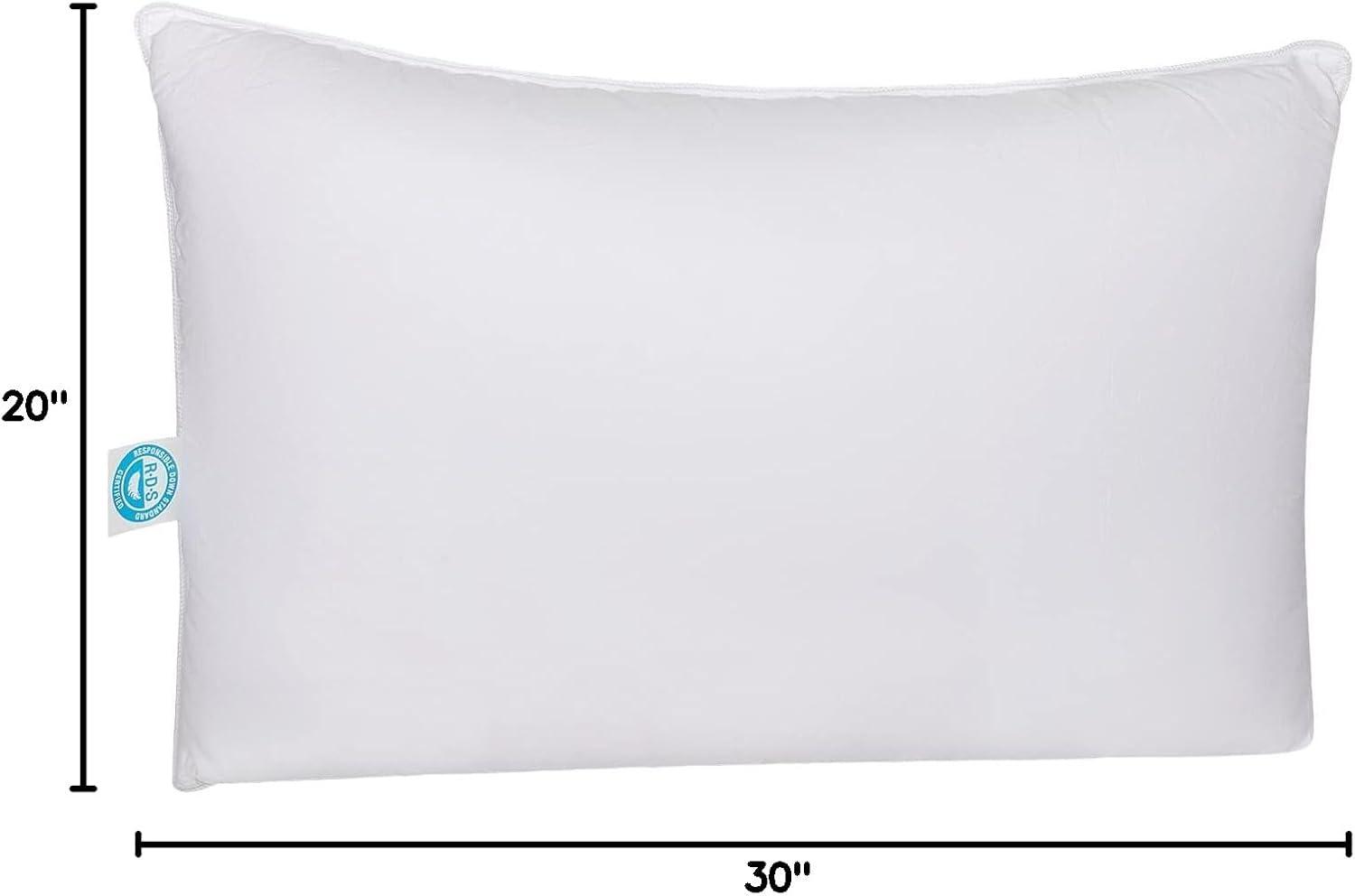 East Coast Bedding Pure Dream Firm Goose Down Feather Pillow, Queen Size, Pack of 1