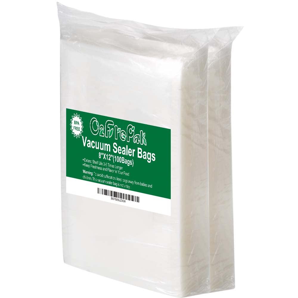 O2frepak 8X12inch 100 Food Saver Quart Size Vacuum Sealer Bags,Seal a Meal Sous Vide Storage Bag