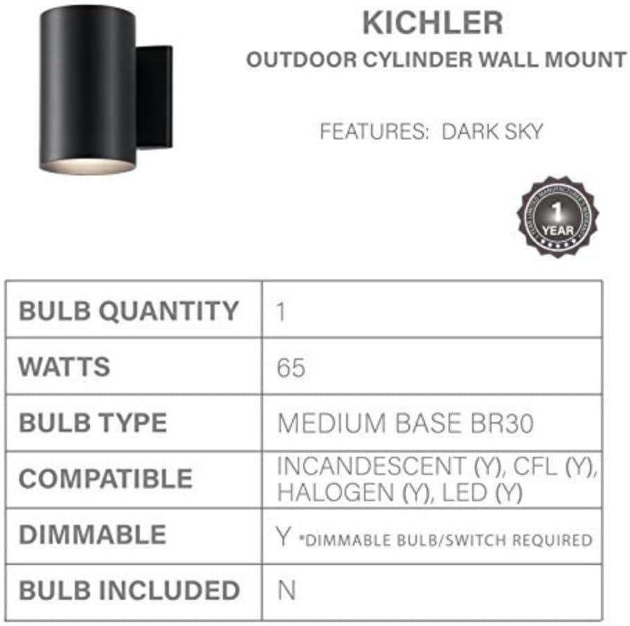 Kichler Lighting 1 - Light Wall Light in  Black