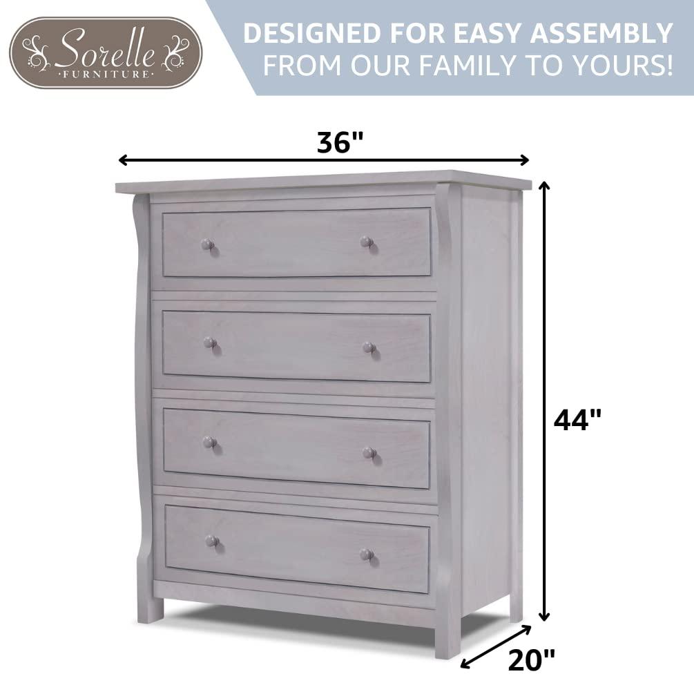 Espresso Solid Wood 4-Drawer Nursery Dresser