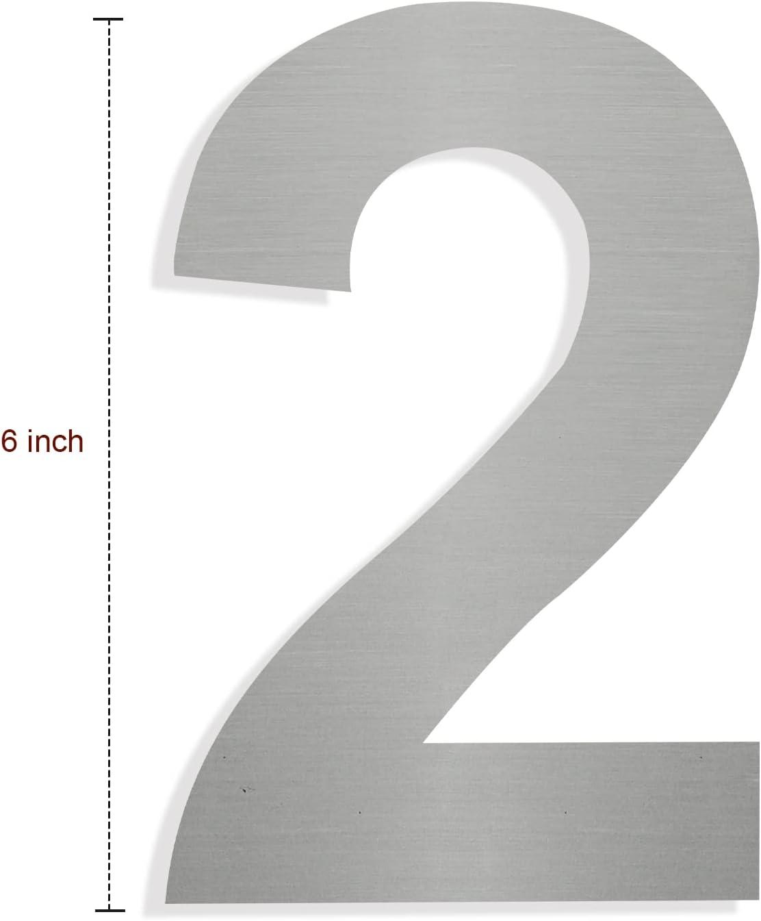 HASWARE 6" H Metal Floating House Number
