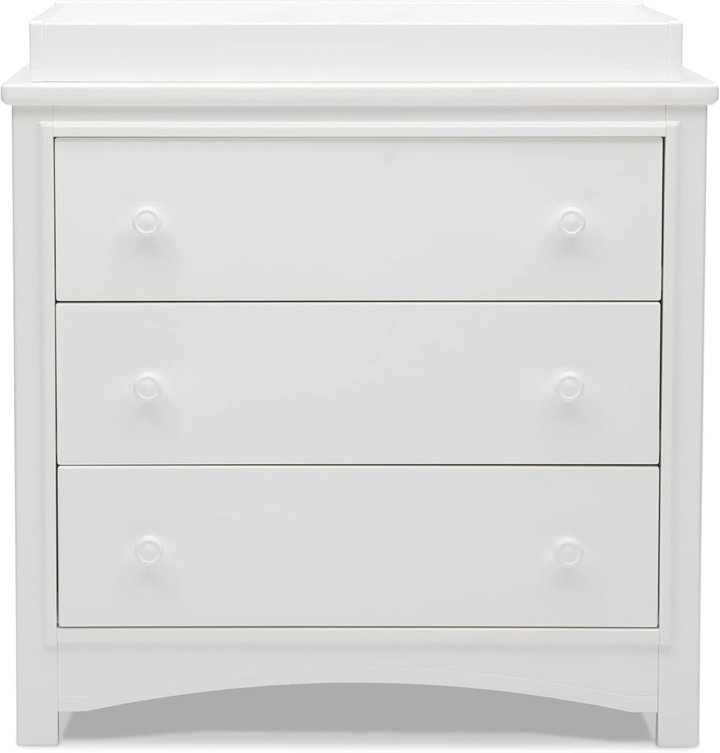 Bianca White 3-Drawer Dresser with Changing Top