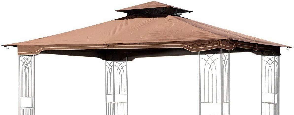 Sunjoy Brown Replacement Gazebo Canopy for 10 x 12 Regency II Patio Gazebo, Easily update your Gazebo