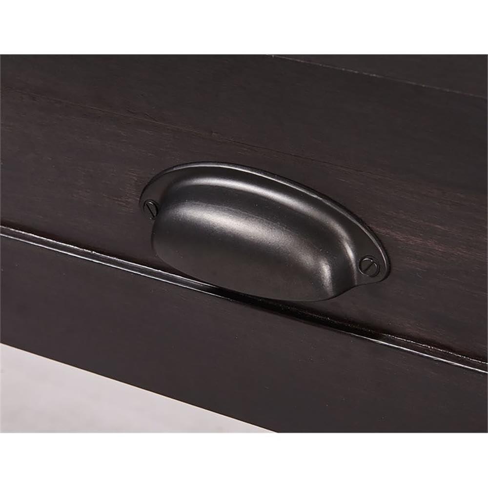 ClickDecor ClickDecor Bailey Nightstand with 1 Drawer and Display Shelf, Black