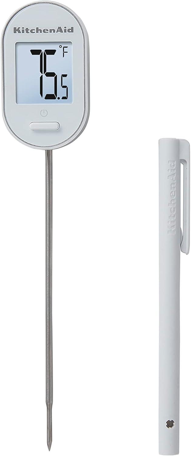 KitchenAid Digital Pivoting Kitchen Cooking Thermometer White: Meat & Food Thermometer, Digital Display, -40 to 482°F