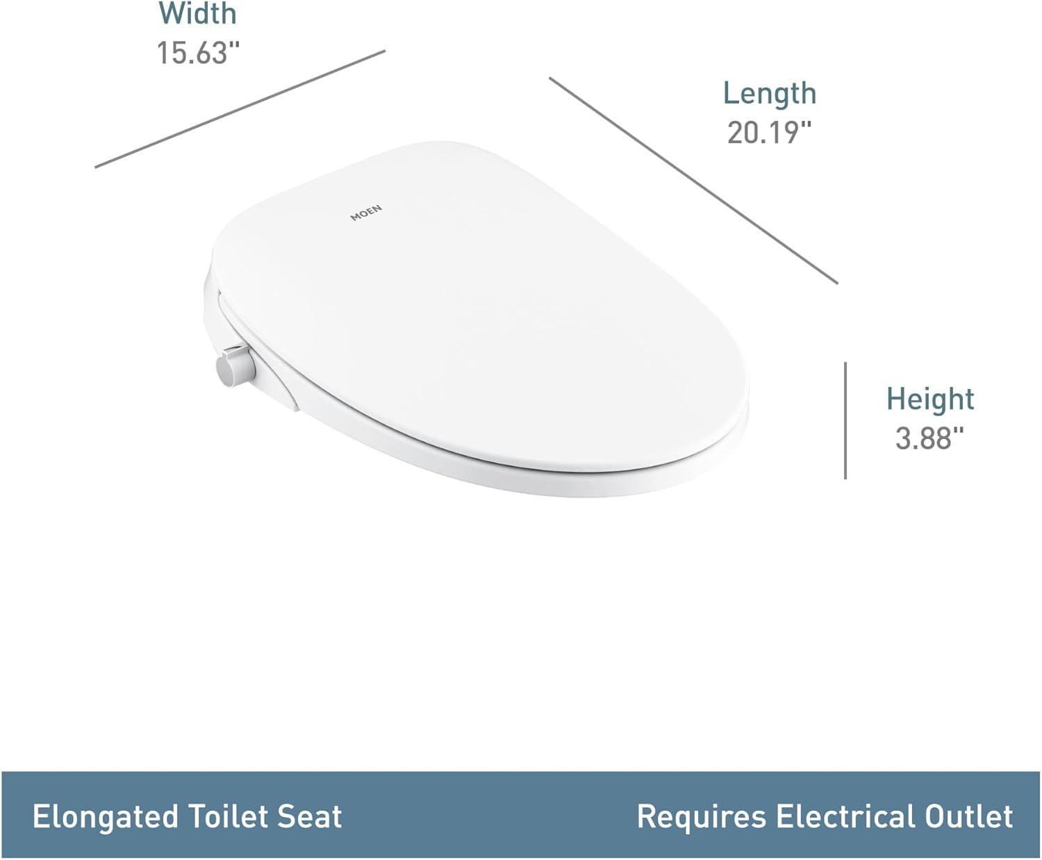 2-Series Non-Electronic Bidet Seat for Elongated Seats in White