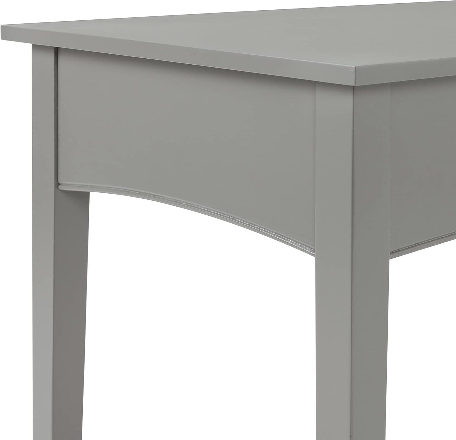 40" Shaker Cottage Desk Gray - Alaterre Furniture: Transitional Style, Pine Frame, Storage Drawer