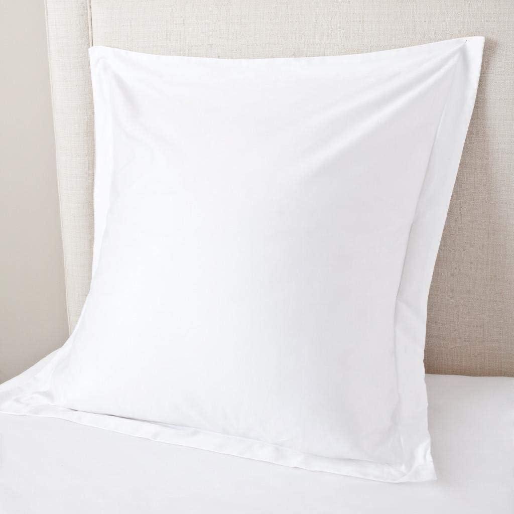 White Egyptian Cotton Euro Pillow Shams Set of 2