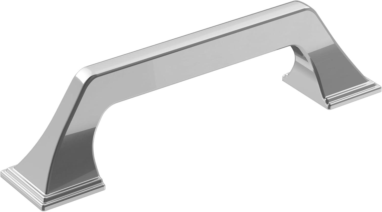 Amerock Exceed 3-3/4 inch (96mm) Center-to-Center Polished Chrome Cabinet Pull