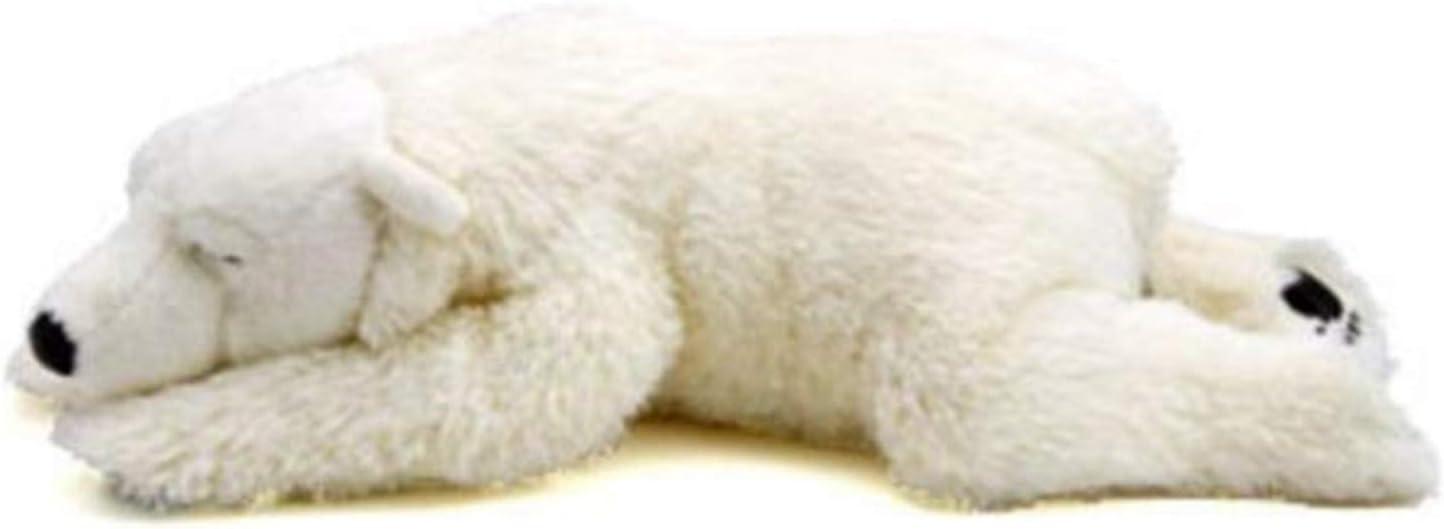 TAMMYFLYFLY Sleep Polar Bear Plush,Cute Stuffed Animal, Plush Toy, 14 Inches Soft Toy (Medium)