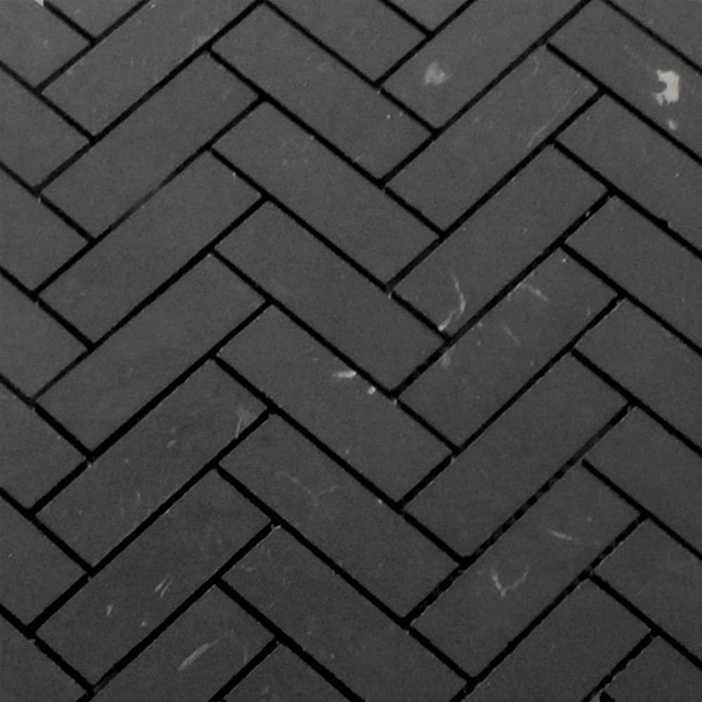 13" x 12" Marble Herringbone / Chevron Mosaic Wall & Floor Tile