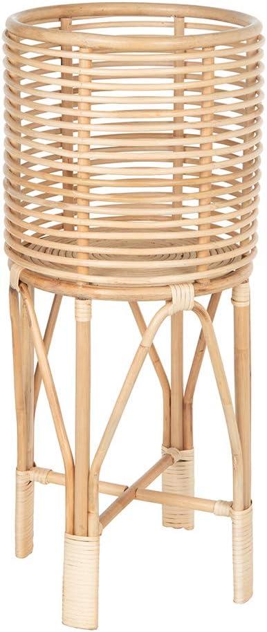 Kouboo Rattan Indoor Plant Stand, Rattan Modern Plant Stands for Living Room Balcony and Garden, Medium, Natural