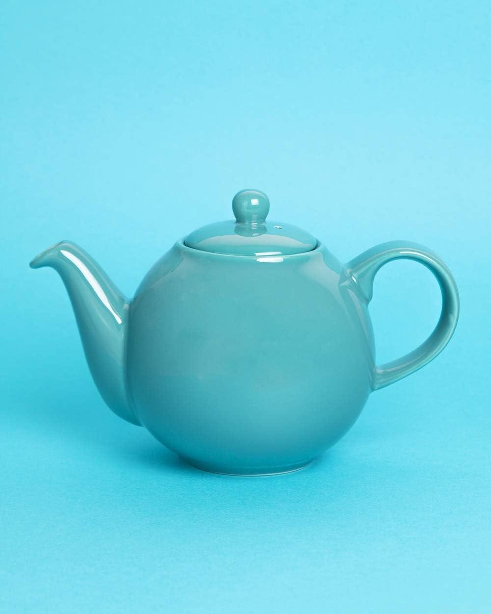 Rockingham Brown Ceramic Globe Teapot with Strainer, 4 Cup