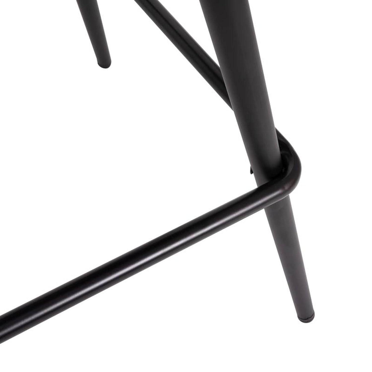 Flash Furniture Lyla Commercial Grade Modern Armless Barstools with Contoured Backrest, Steel Frame and Integrated Footrest - Set of 2
