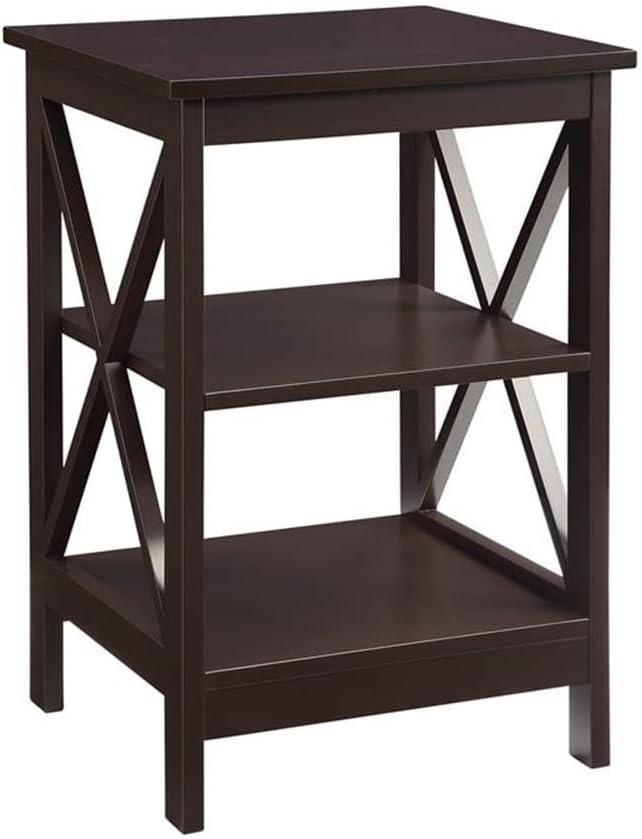 Convenience Concepts Oxford End Table with Shelves, Espresso