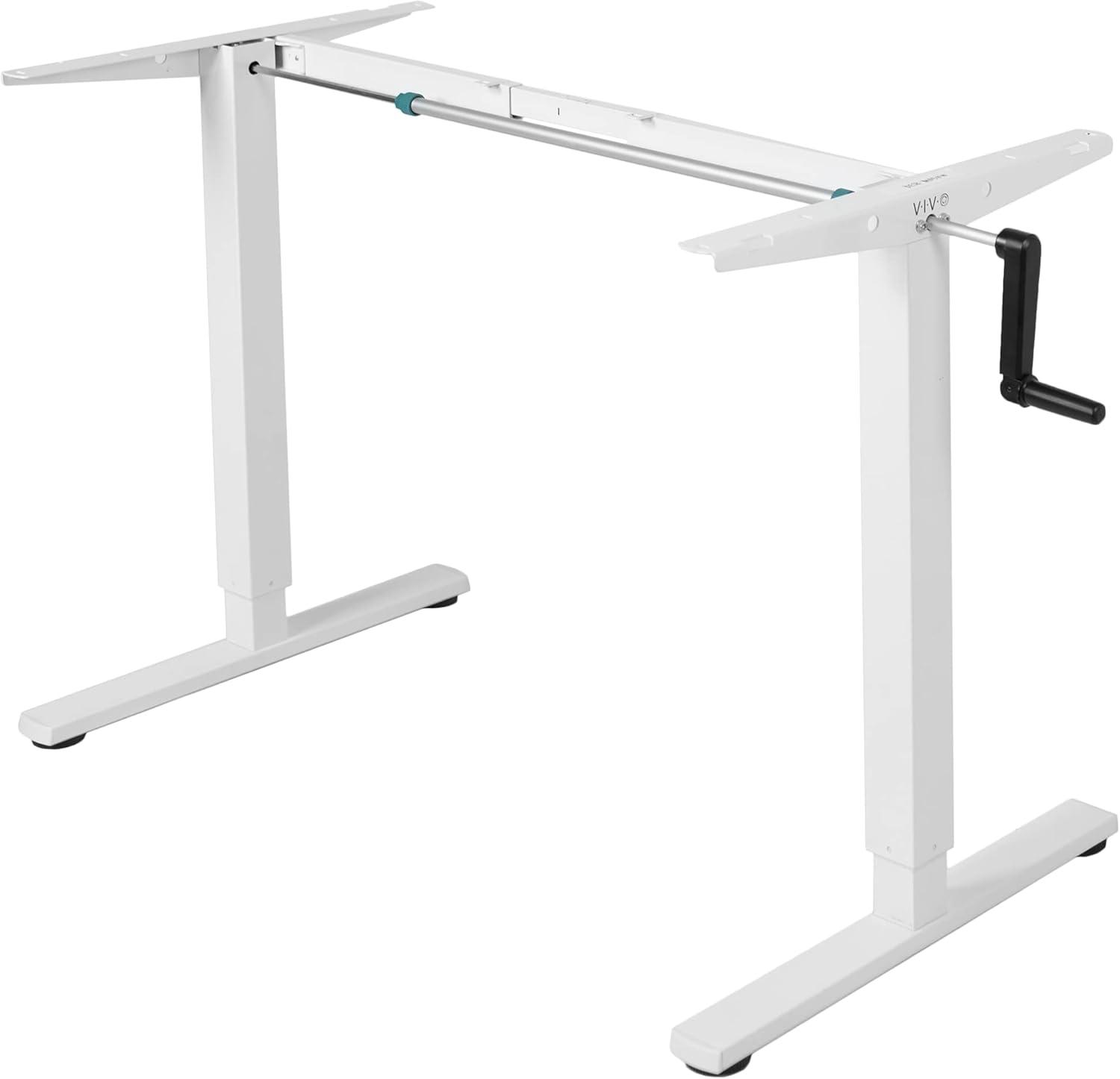 Compact Crank Height Adjustable Desk Frame