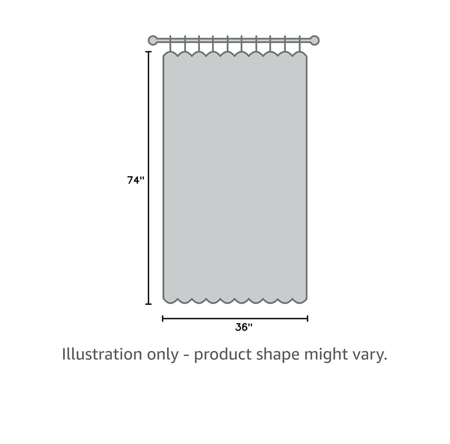 Natural Hemp 70x74" Stall Shower Curtain - Natural fabric Leakproof curtain for luxury bathroom decor - Natural