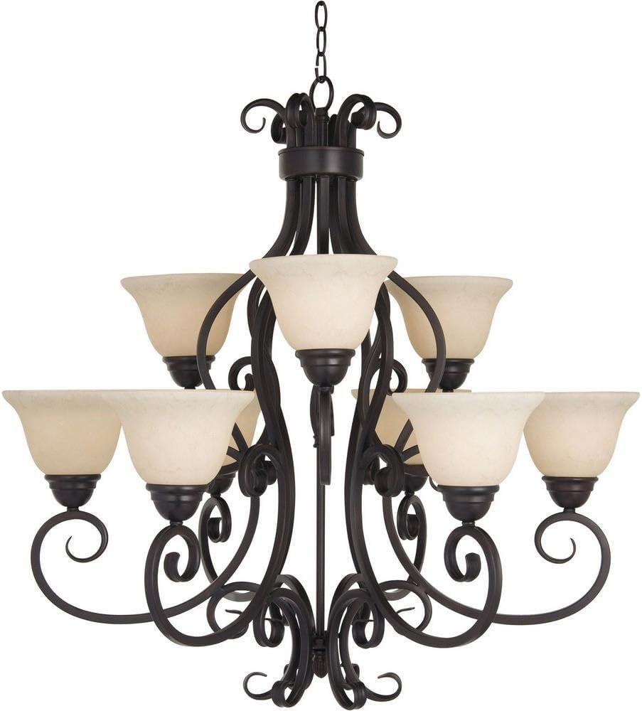 Maxim Lighting Manor 9 - Light Chandelier in  Oil Rubbed Bronze