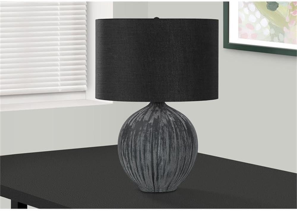 Monarch Specialties Lighting 23inchH Table Lamp Black Ceramic Black Shade Contemporary