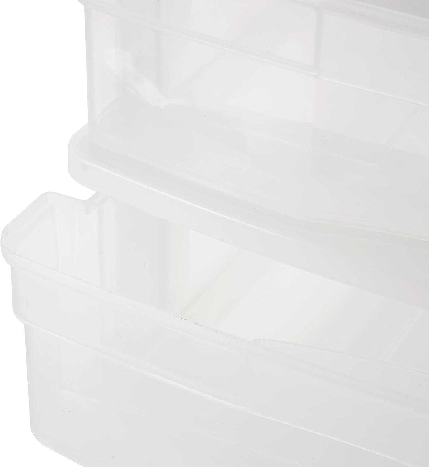 White and Clear 4-Drawer Desktop Storage Organizer