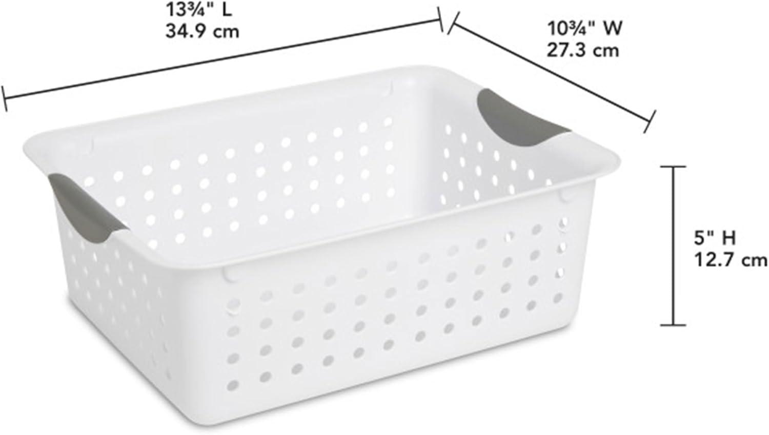 Sterilite Deep & Medium Ultra Plastic Storage Bin Organizer Basket Pair | Wayfair