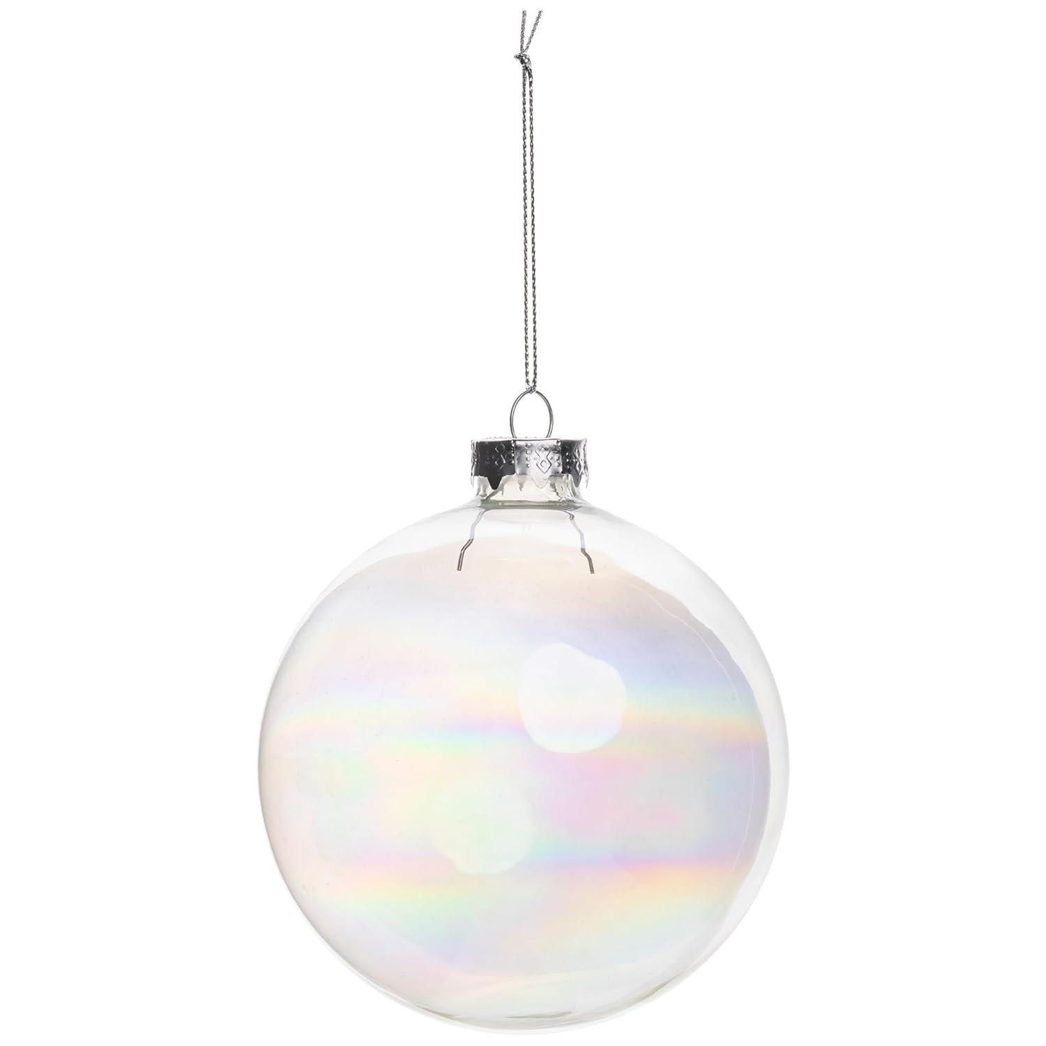 Glass Christmas Ball Ornament (Set of 9)