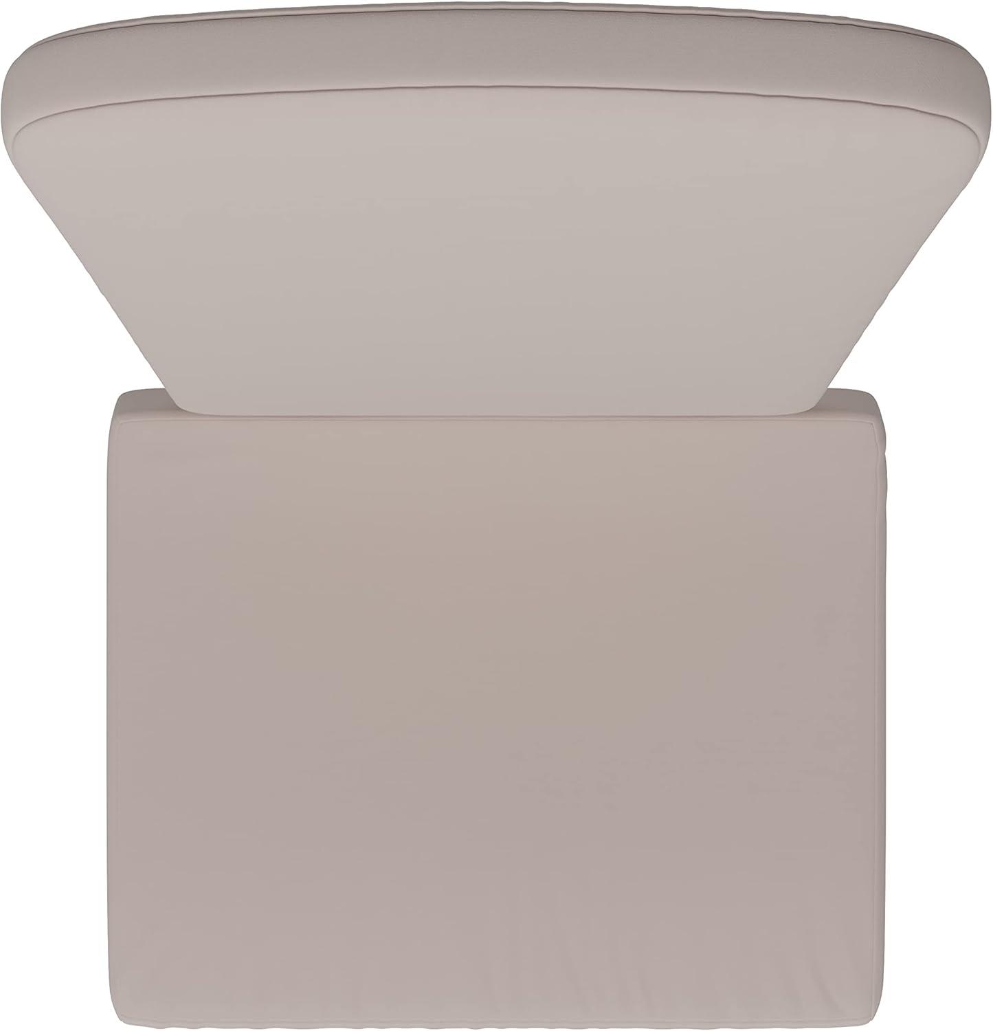Flash Furniture Charlestown Set of 2 All Weather Indoor/Outdoor High Back Adirondack Chair Cushions, Patio Furniture Replacement Cushions - Cream