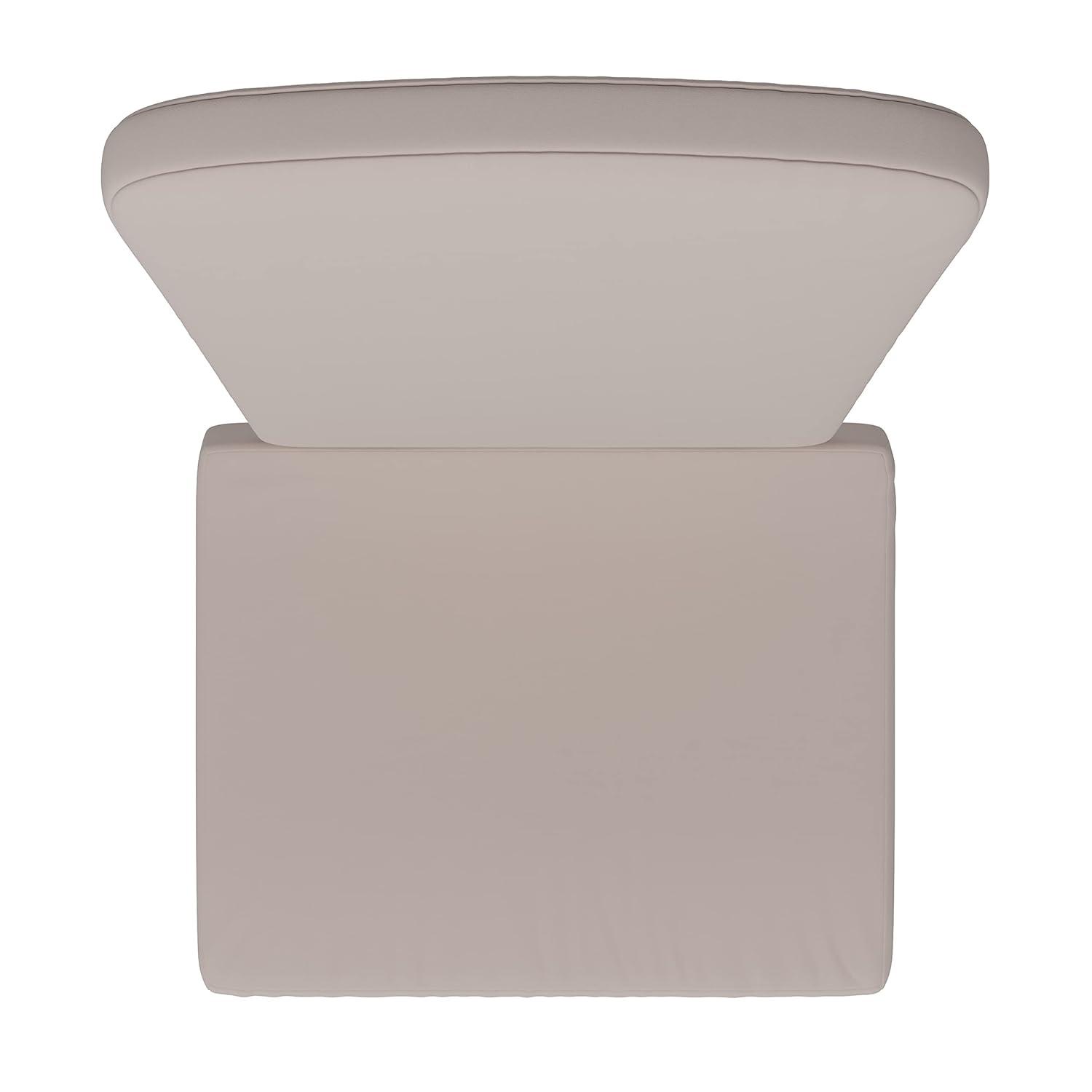 Flash Furniture Charlestown Set of 2 All Weather Indoor/Outdoor High Back Adirondack Chair Cushions, Patio Furniture Replacement Cushions - Cream