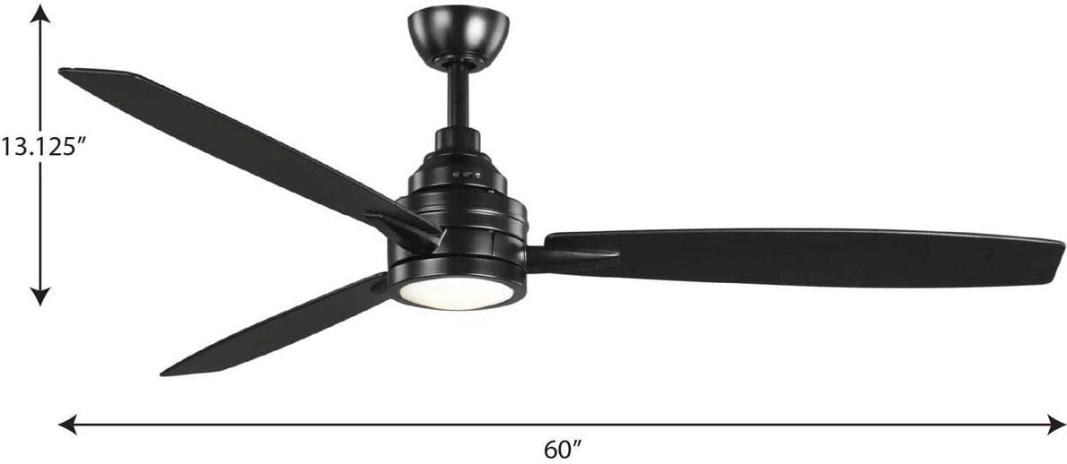 Gaze Collection 60" LED Three-Blade Ceiling Fan