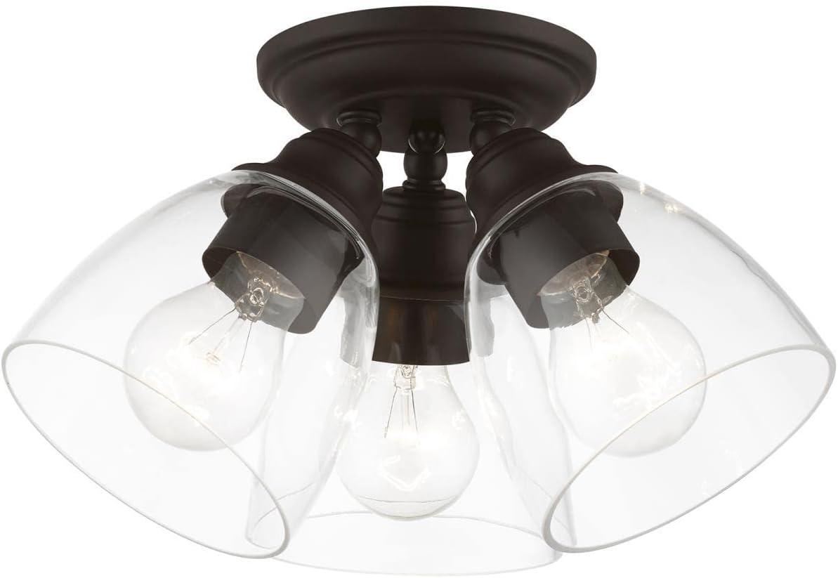 Livex Lighting Montgomery 3 - Light Flush Mount in  Bronze