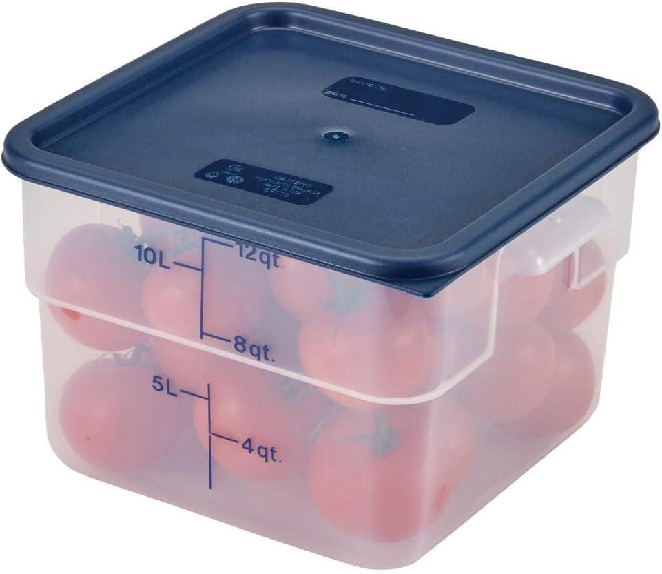 Cambro SFC12453 CamSquares Lid for 12, 18 & 22-Quart Food Storage Containers, Polyethylene, Midnight Blue, NSF