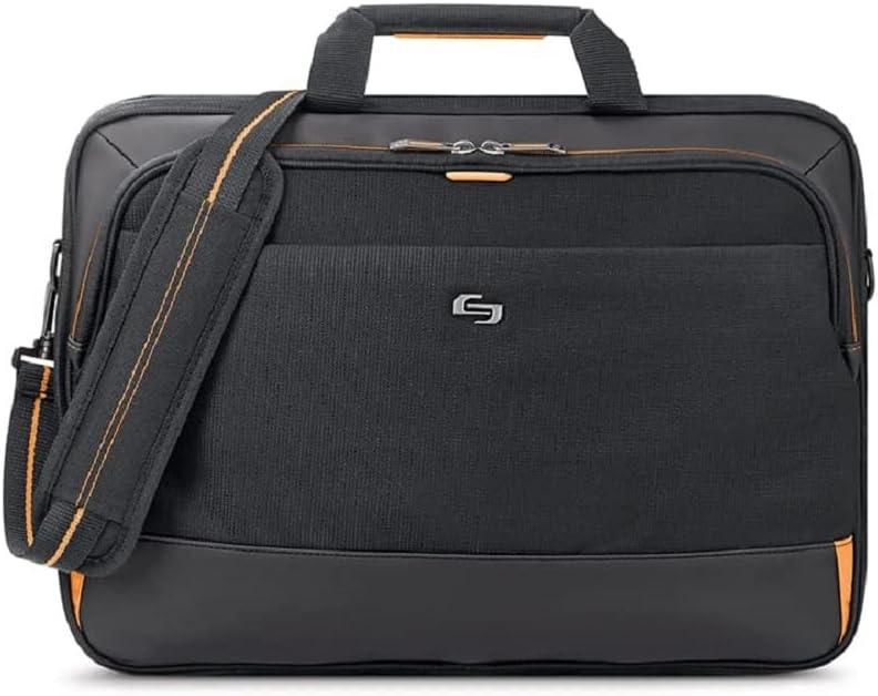 Solo Urban Ultra 17.3" Black and Orange Polyester Laptop Case with Organizer