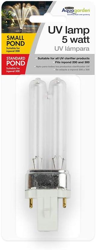 Aquagarden Pennington Aquagarden, Inpond & Awesome Pond UVC Replacement Lamp - 5 Watt , Fits the 200 & 300 & 450 Gallon Models