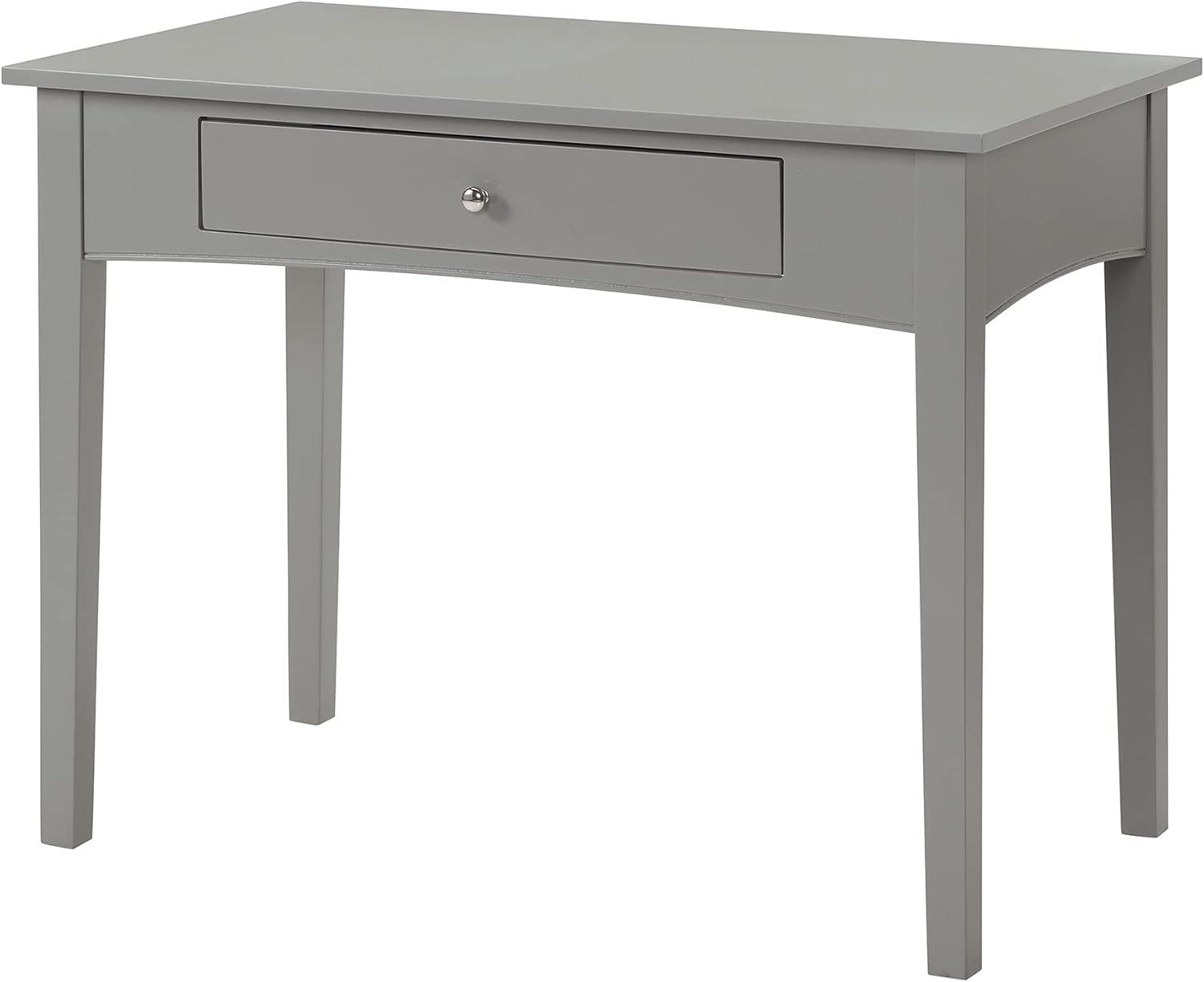 40" Shaker Cottage Desk Gray - Alaterre Furniture: Transitional Style, Pine Frame, Storage Drawer