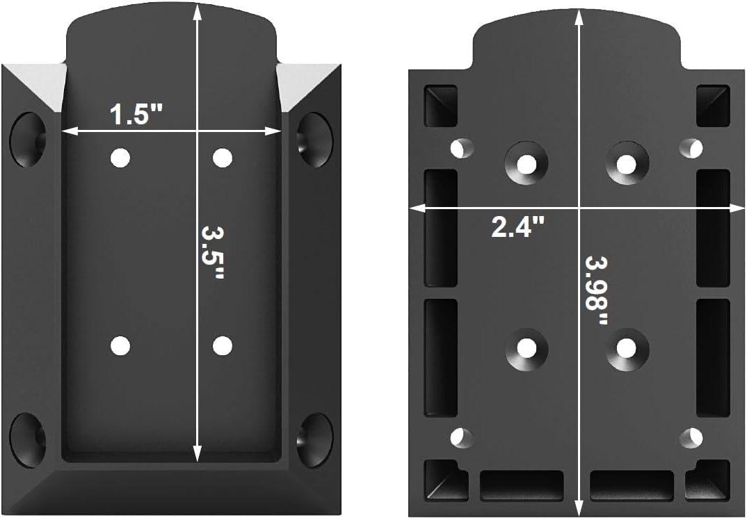 12pcs Deck Railing Brackets Connectors for 2x4 (1.5"x3.5") Railing Wood Post with 96 pcs Rust-Free Steel Screws Available for Different Railing Angles KF4012