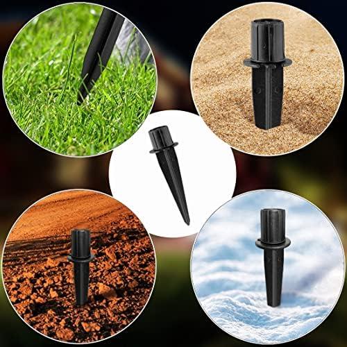 8 Pack Metal Stake Solar Lights Replacement Spike - Outdoor Ground Stakes for Garden Lights Landscape Yard Pathway Patio Lamps Pole, 0.78 * 5.3 inch