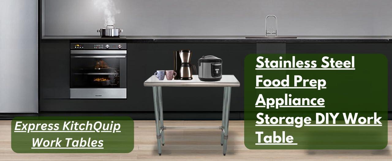 Amgood Stainless Steel Open Base Work Table