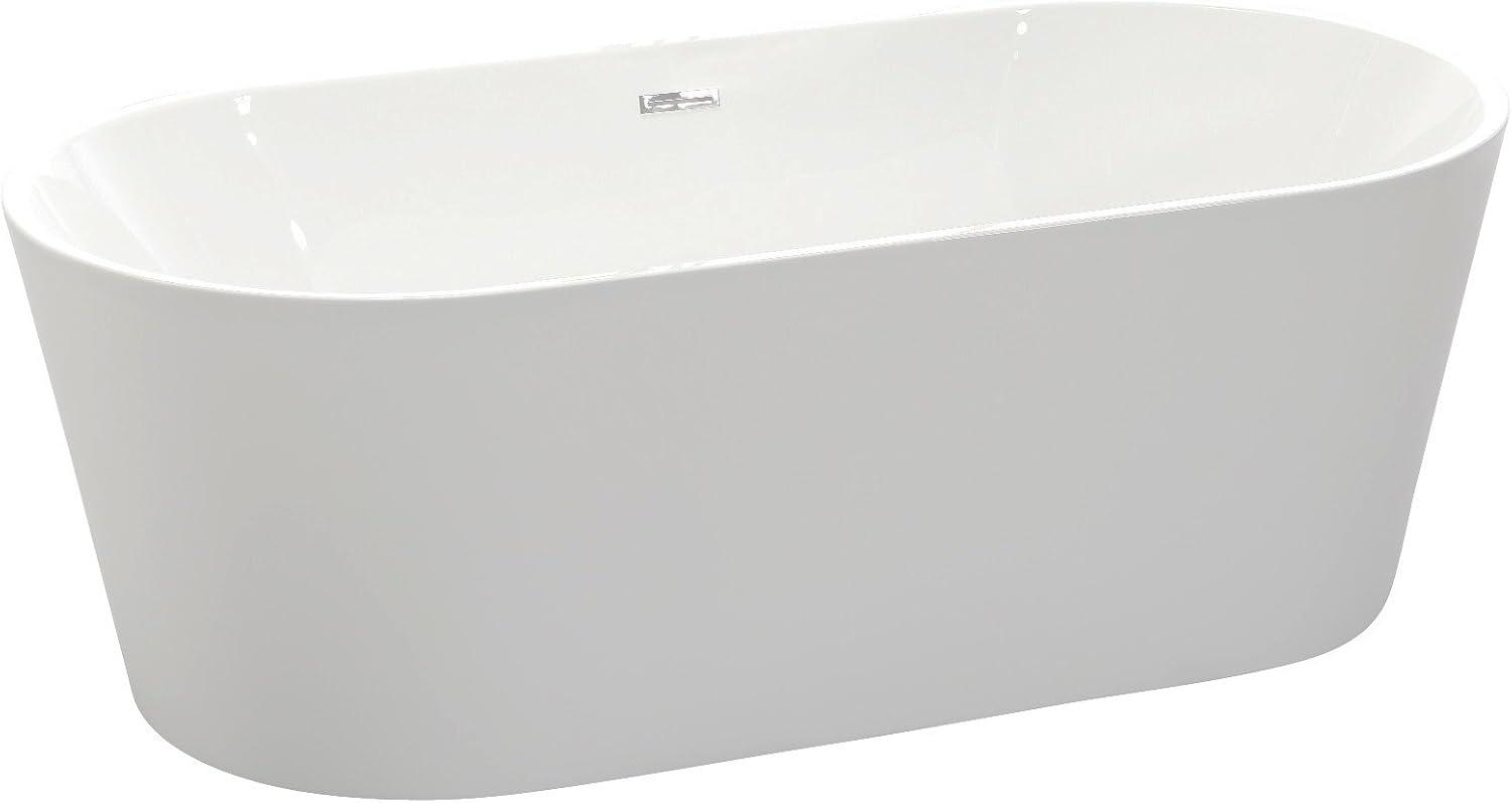 Chand Series 67'' x 32'' Freestanding Soaking Acrylic Bathtub