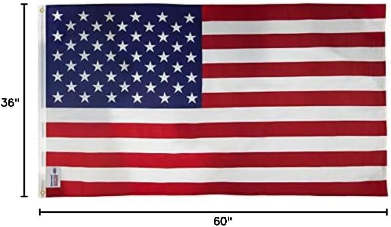 3ft x 5ft USA Printed Polyester Cotton Flag Made by Valley Forge